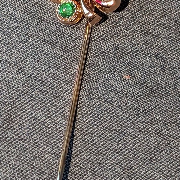 Vintage 3 Leaf Clover Pin - Picture 3 of 4